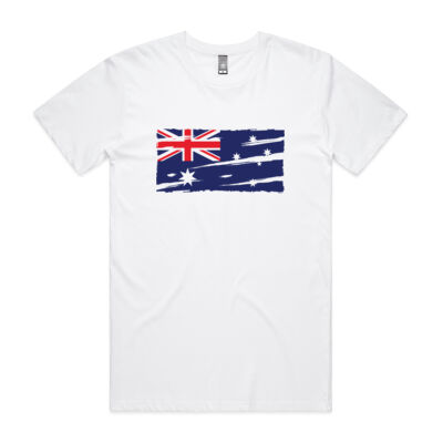 BTD Exclusive - Aussie Flag Worn - AS Colour - Staple Crew Tee (Premium) Thumbnail
