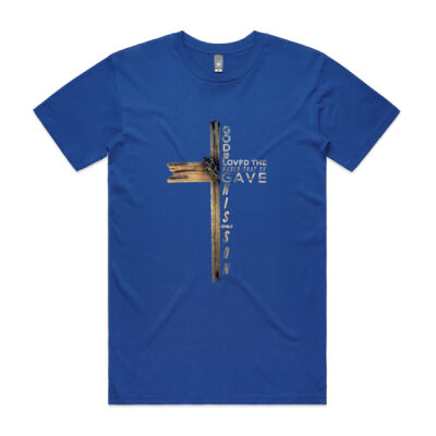 Faith Collection - Cross with 1 John 3,16  - AS Colour - Staple Crew Tee (Premium) Thumbnail