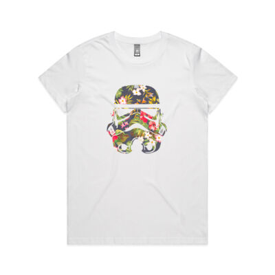 LIMTED RUN: Trooper Helmet floral  - AS Colour - Women's Maple Crew Tee Thumbnail